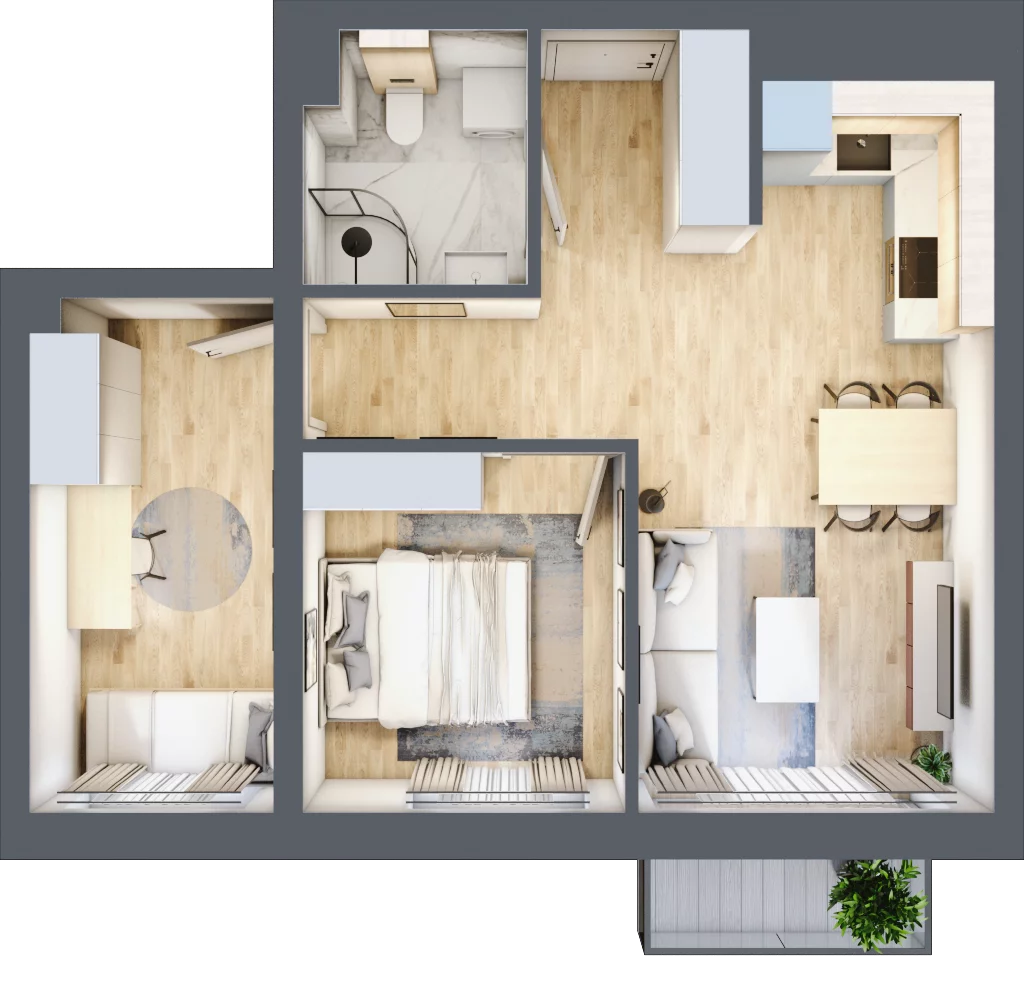 3 pokoje, mieszkanie 47,07 m², piętro 3, oferta nr CM22, Nowa Słodownia, Nysa, ul. Słowiańska 18