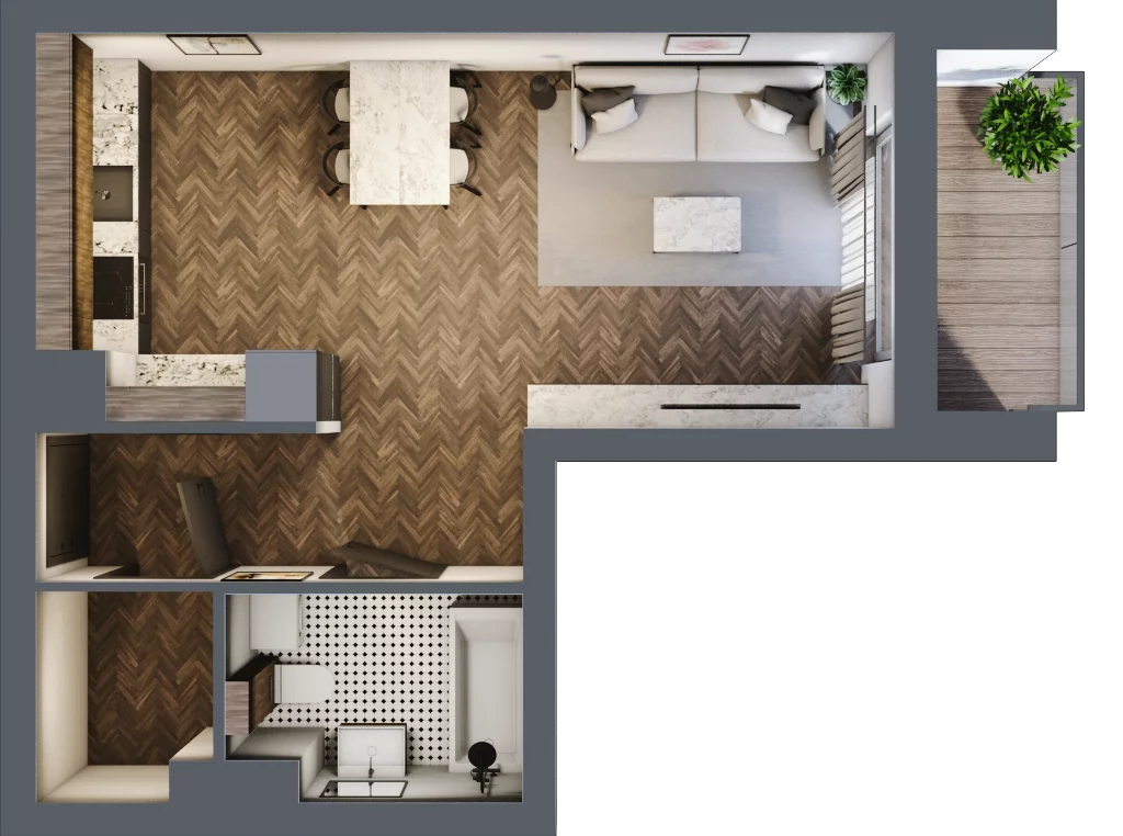 1 pokój, mieszkanie 35,32 m², piętro 1, oferta nr M8, Trybuny Ludów 3, Kraków, Podgórze Duchackie, Wola Duchacka, ul. Trybuny Ludów 3