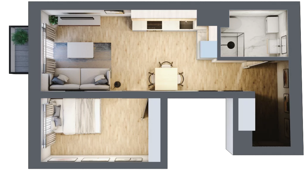 2 pokoje, mieszkanie 37,36 m², piętro 3, oferta nr A15, Lelewela 9, Wrocław, Stare Miasto, ul. Joachima Lelewela 9