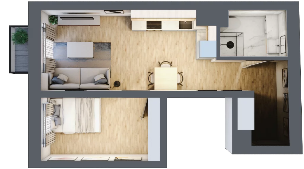 2 pokoje, mieszkanie 37,30 m², piętro 6, oferta nr A36, Lelewela 9, Wrocław, Stare Miasto, ul. Joachima Lelewela 9