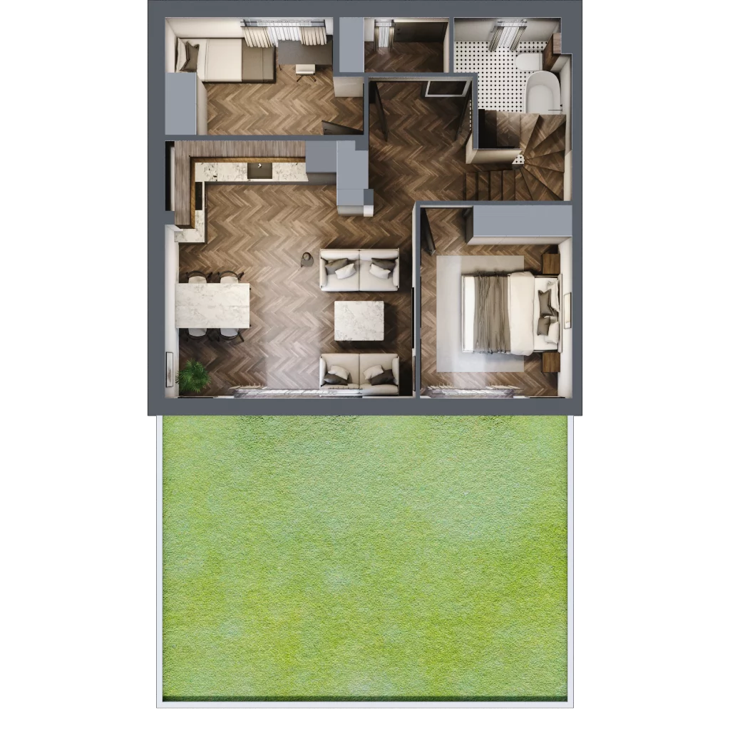 4 pokoje, mieszkanie 78,90 m², parter, oferta nr A1, Zgodna Park, Libertów, ul. Zgodna