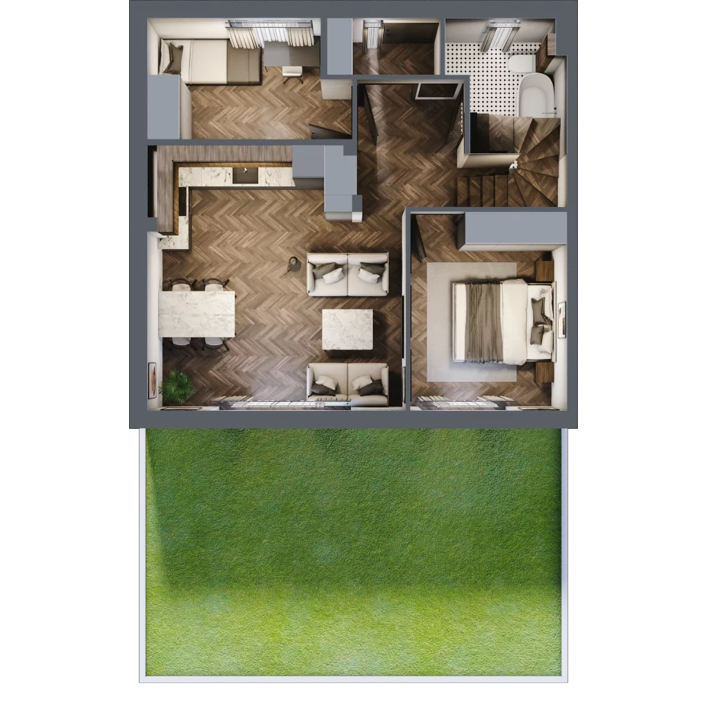 4 pokoje, mieszkanie 78,90 m², parter, oferta nr C1, Zgodna Park, Libertów, ul. Zgodna