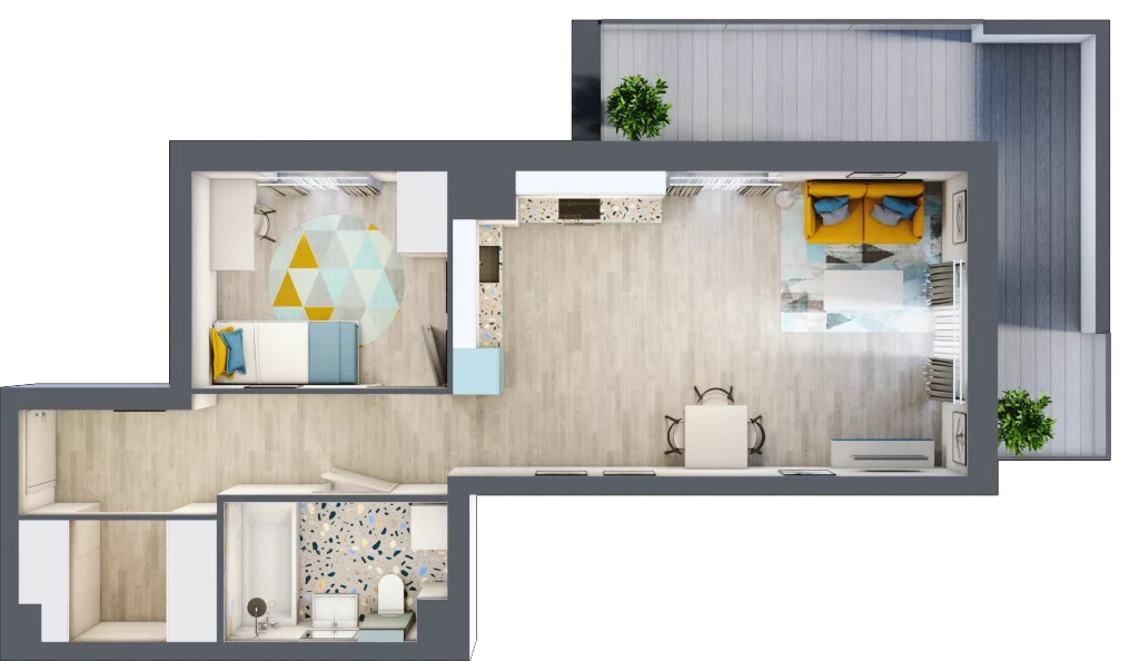 2 pokoje, apartament 45,81 m², parter, oferta nr M111, Kwietny Ogród, Lublin, Czechów Północny, Czechów Północny, ul. Edwarda Wojtasa