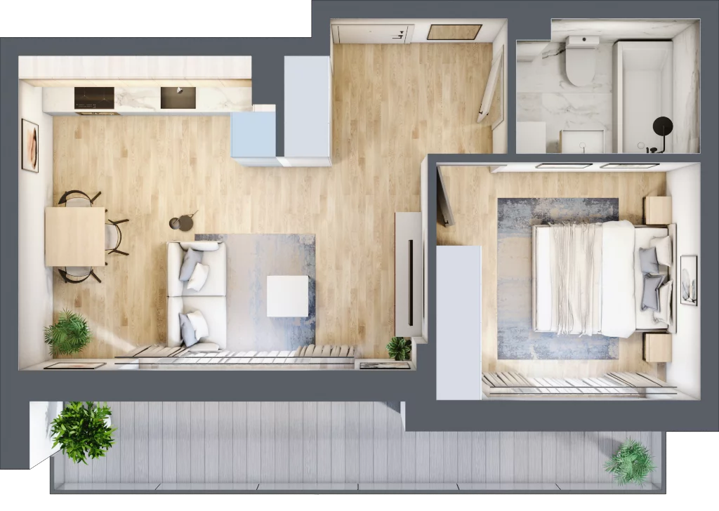 2 pokoje, mieszkanie 39,73 m², piętro 3, oferta nr 16, Stacja Olszynka, Warszawa, Praga Południe, Gocławek, ul. Załęże 14