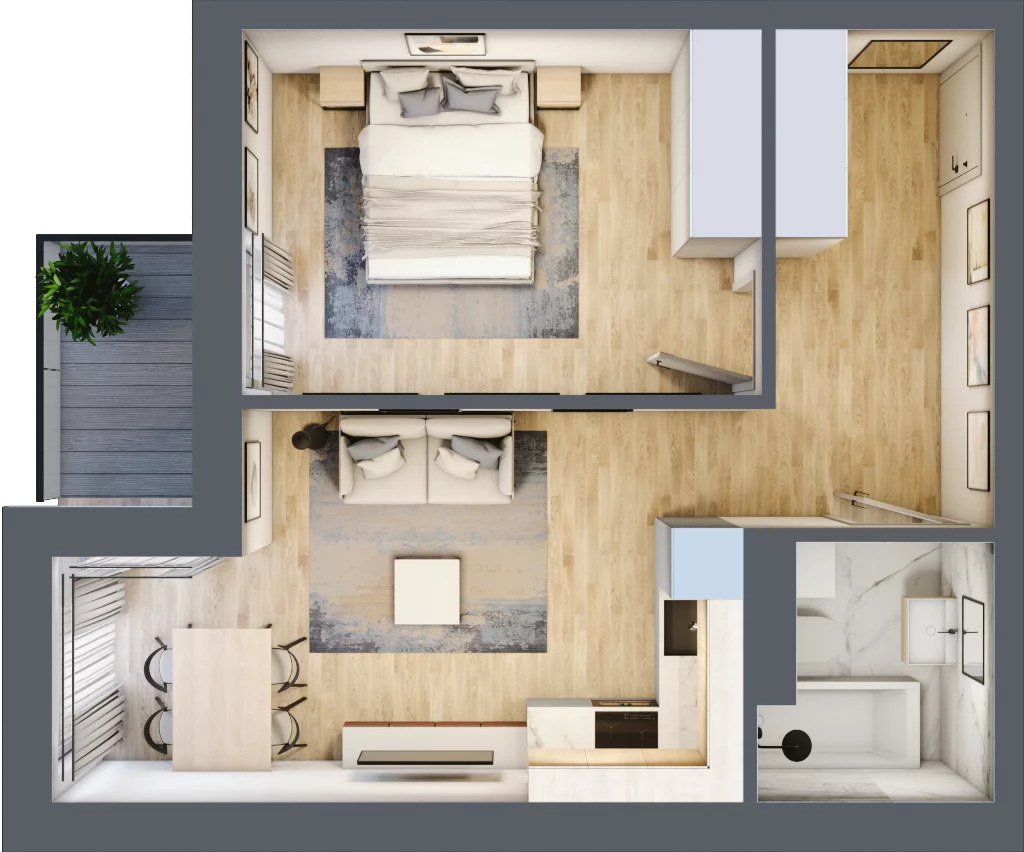 2 pokoje, mieszkanie 41,63 m², piętro 2, oferta nr 11, Stacja Olszynka, Warszawa, Praga Południe, Gocławek, ul. Załęże 14