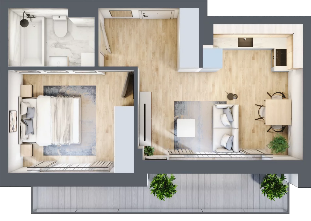2 pokoje, mieszkanie 40,11 m², piętro 1, oferta nr 3, Stacja Olszynka, Warszawa, Praga Południe, Gocławek, ul. Załęże 14
