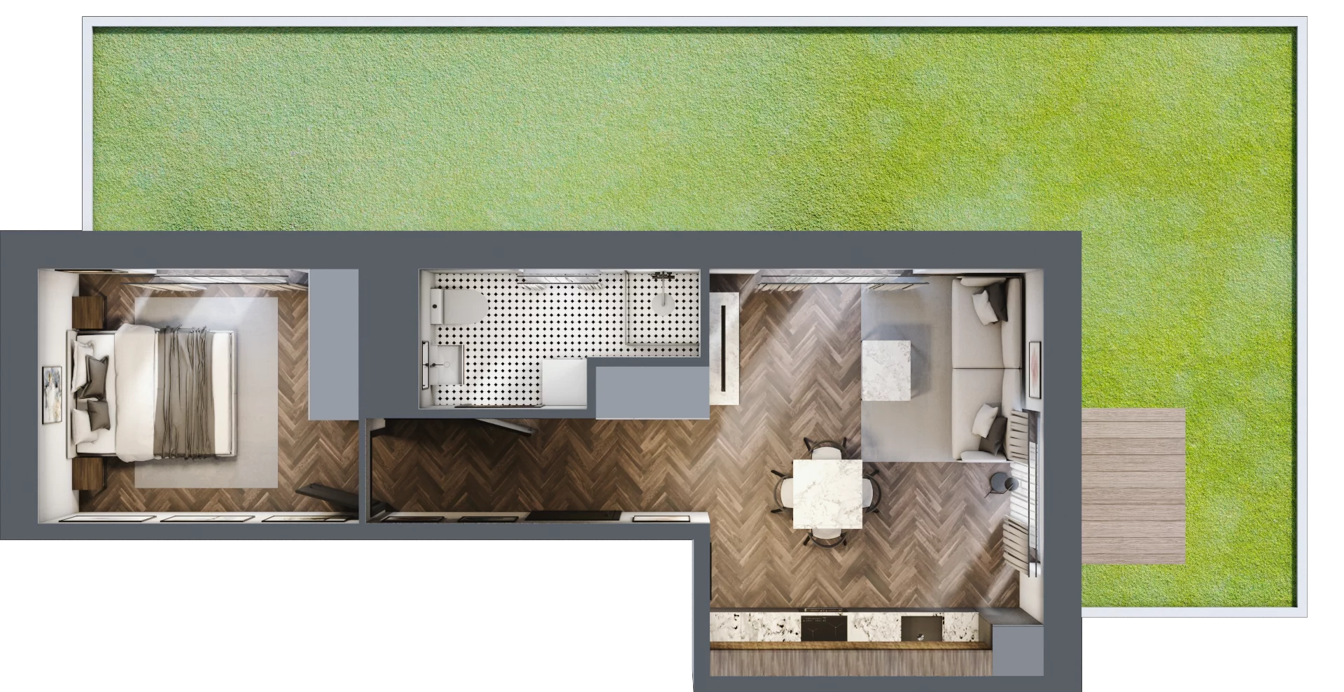 2 pokoje, mieszkanie 41,00 m², parter, oferta nr B3.M4, Sosnovia, Sosnowiec, Dańdówka, ul. Mariana Maliny/Grzybowa