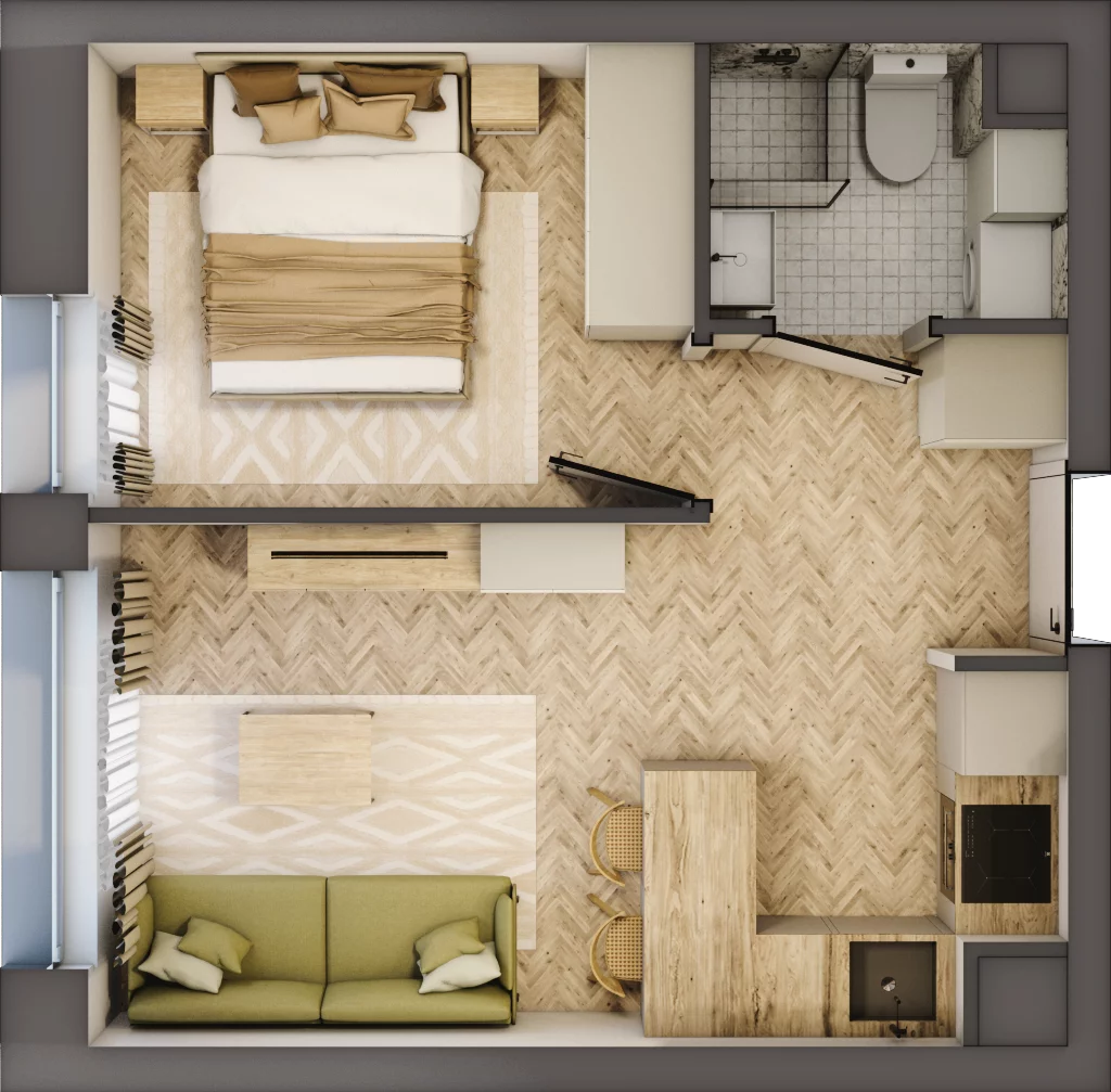 2 pokoje, apartament 30,17 m², piętro 2, oferta nr 79, Marina Residence Puck, Puck, ul. Aleja Lipowa 4