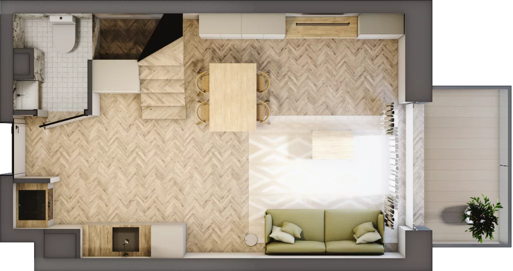 1 pokój, apartament 47,37 m², piętro 2, oferta nr 75, Marina Residence Puck, Puck, ul. Aleja Lipowa 4