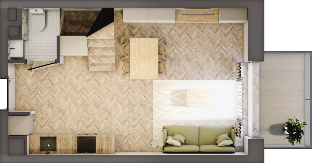 1 pokój, apartament 47,95 m², piętro 2, oferta nr 17, Marina Residence Puck, Puck, ul. Aleja Lipowa 4