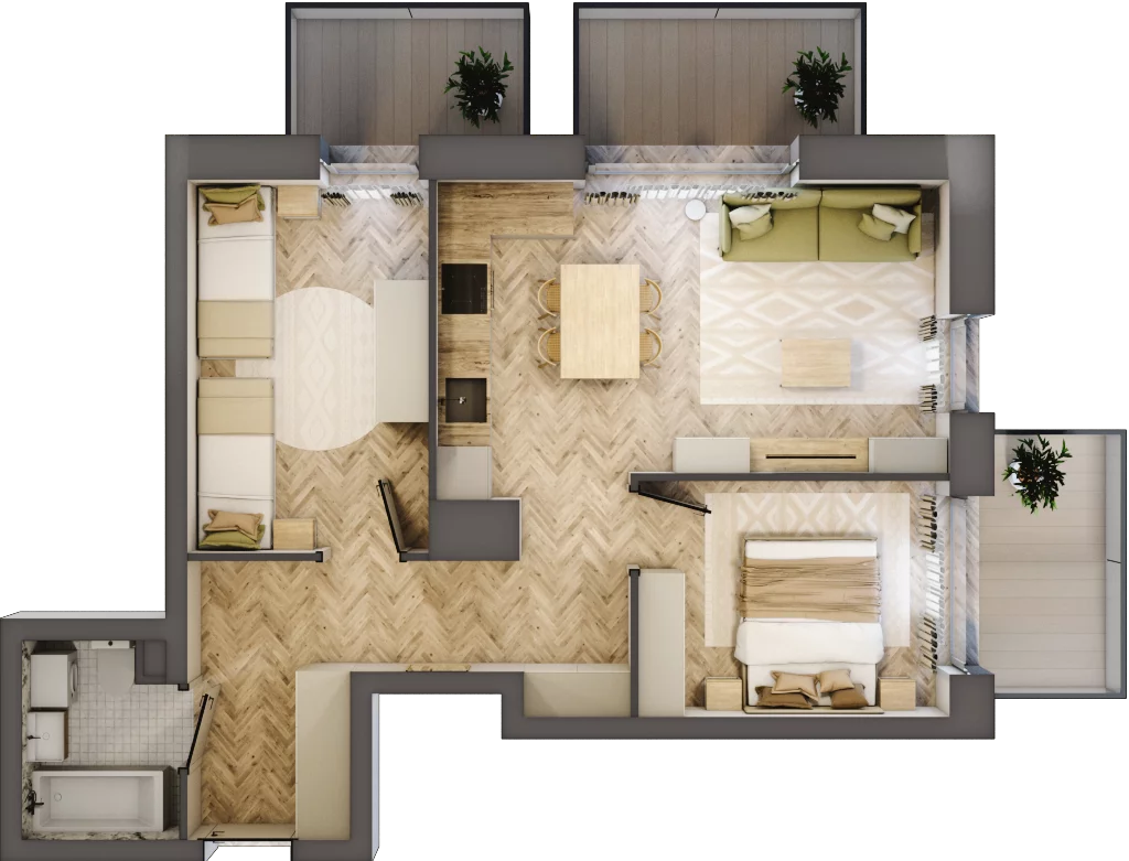 3 pokoje, apartament 54,54 m², piętro 2, oferta nr 19, Marina Residence Puck, Puck, ul. Aleja Lipowa 4