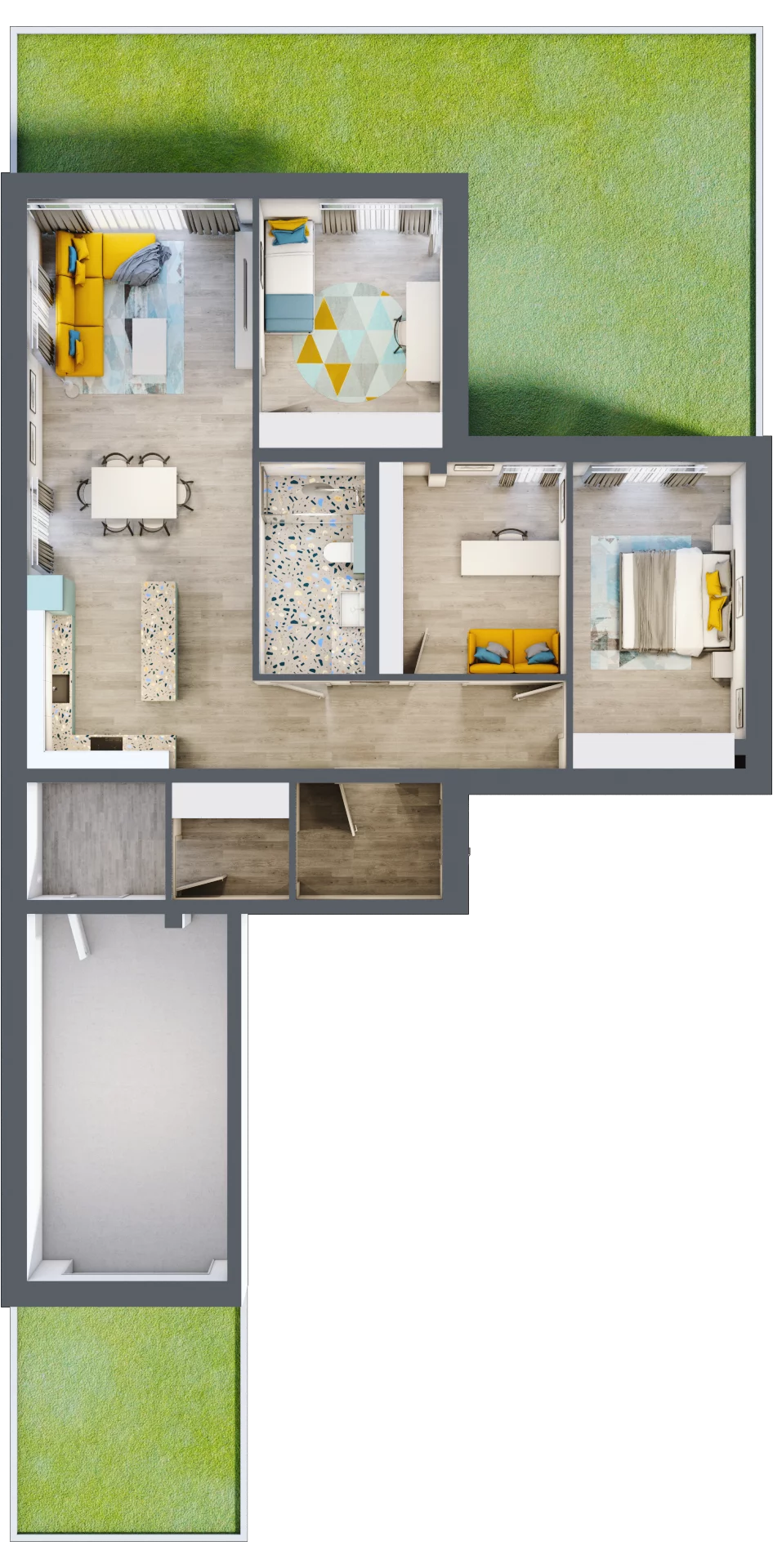 4 pokoje, mieszkanie 99,44 m², parter, oferta nr B8.A1, Kosocicka Forest, Kraków, Podgórze Duchackie, Piaski Wielkie, ul.  Kosocicka