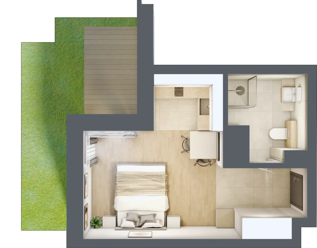 1 pokój, lokal inwestycyjny 24,35 m², parter, oferta nr B1.06, Aquamarina 3, Międzyzdroje, ul. Gryfa Pomorskiego 80 b