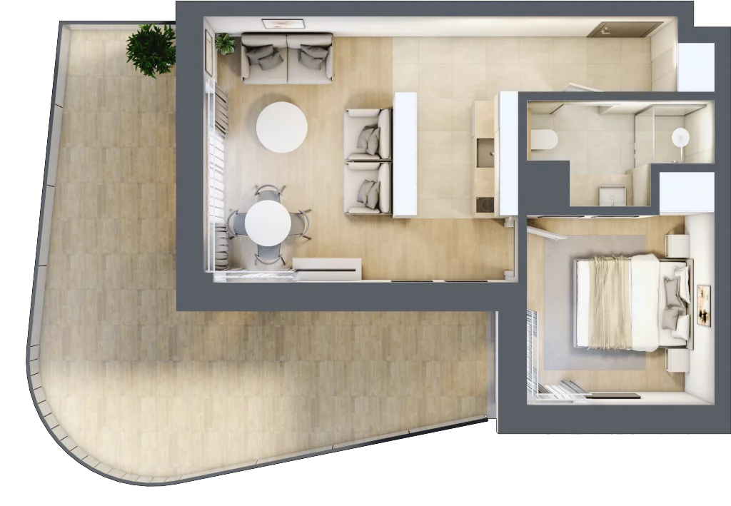 2 pokoje, lokal inwestycyjny 39,77 m², piętro 1, oferta nr B2.10, Aquamarina 3, Międzyzdroje, ul. Gryfa Pomorskiego 80 b