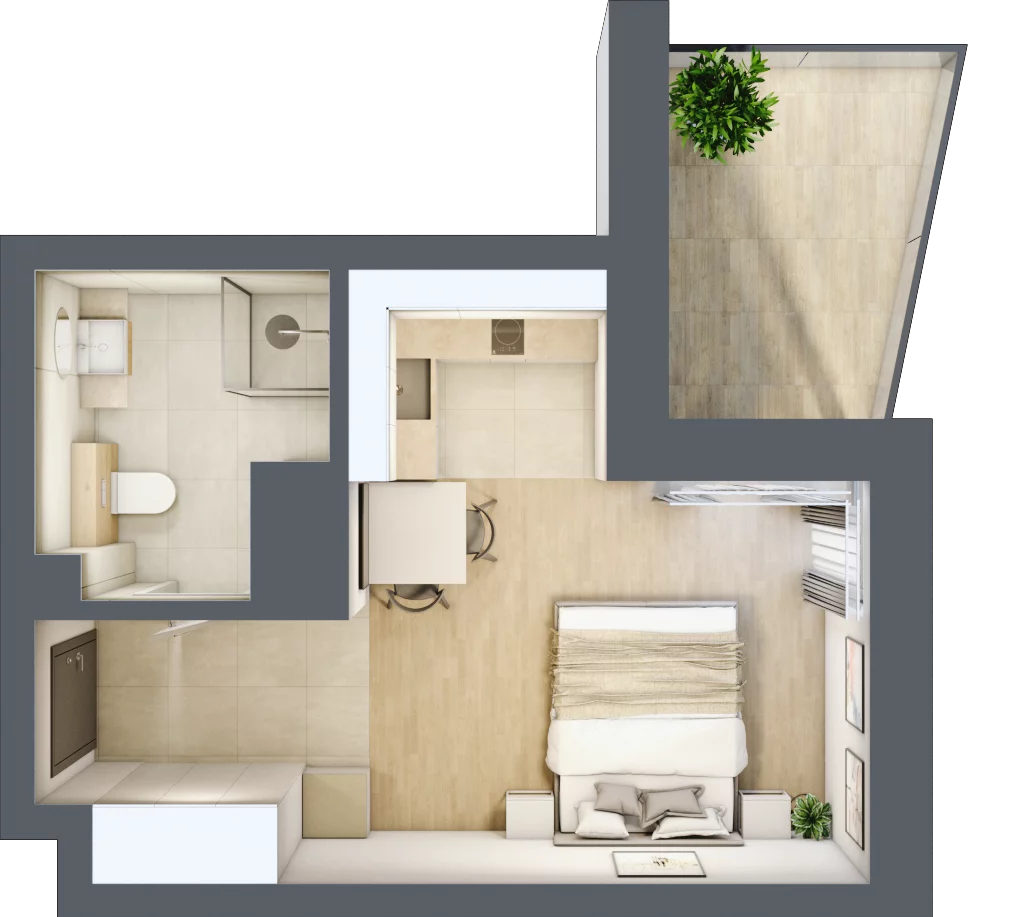 1 pokój, lokal inwestycyjny 24,47 m², piętro 2, oferta nr B3.09, Aquamarina 3, Międzyzdroje, ul. Gryfa Pomorskiego 80 b