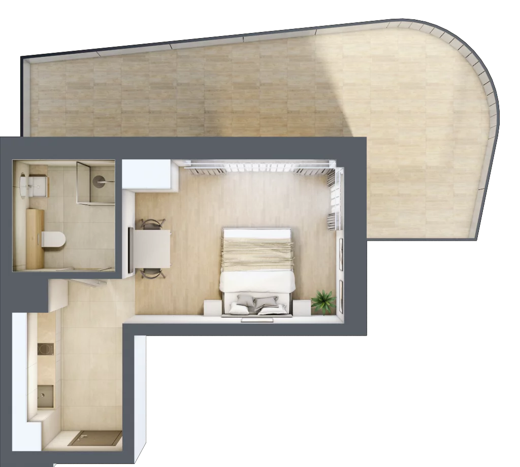 1 pokój, lokal inwestycyjny 28,19 m², piętro 1, oferta nr B2.08, Aquamarina 3, Międzyzdroje, ul. Gryfa Pomorskiego 80 b