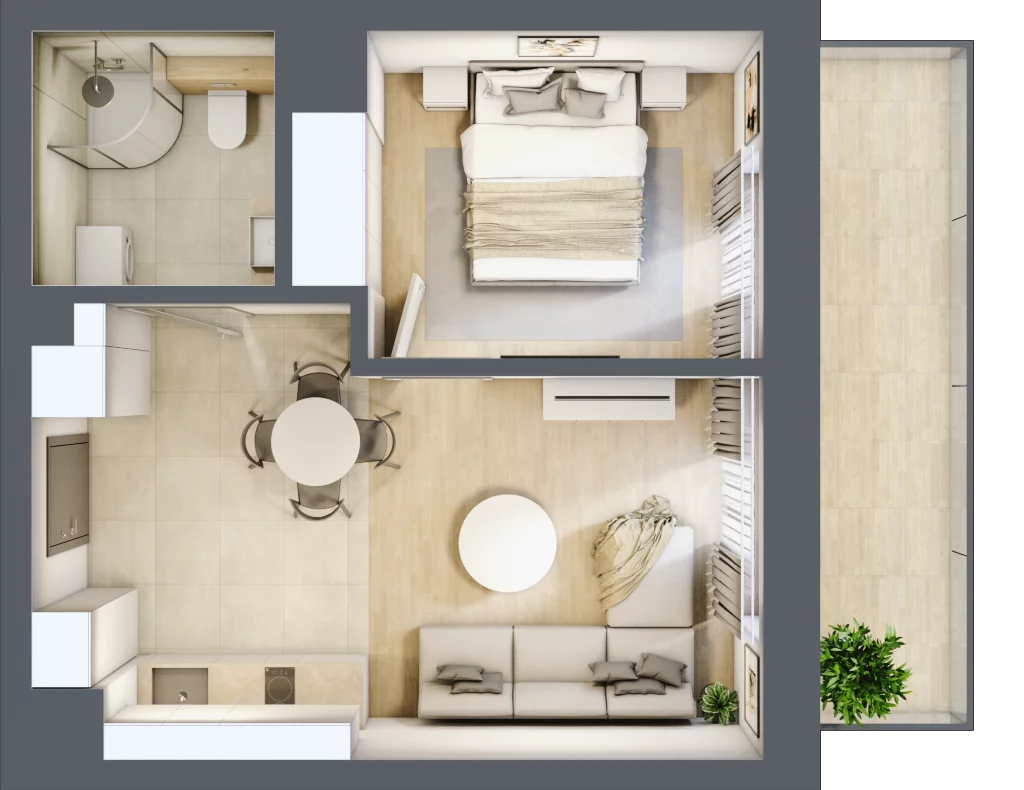 2 pokoje, lokal inwestycyjny 34,25 m², piętro 2, oferta nr C3.12, Aquamarina 3, Międzyzdroje, ul. Gryfa Pomorskiego 80 b