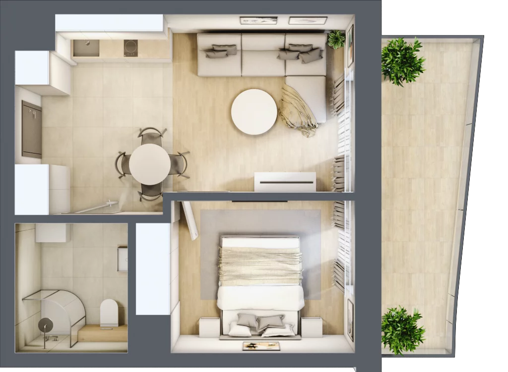 2 pokoje, lokal inwestycyjny 34,27 m², piętro 3, oferta nr C4.02, Aquamarina 3, Międzyzdroje, ul. Gryfa Pomorskiego 80 b