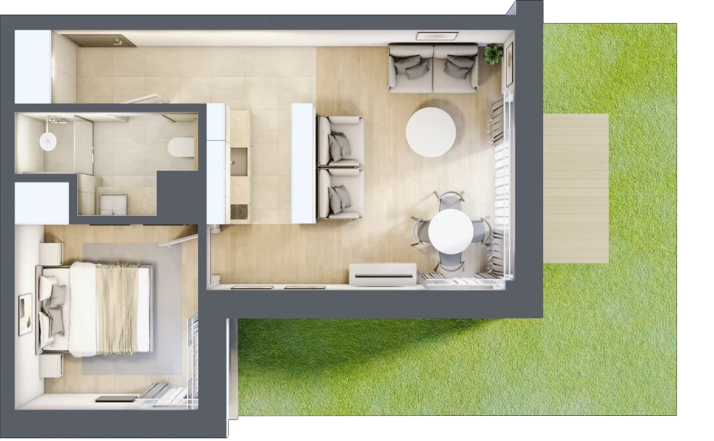 2 pokoje, lokal inwestycyjny 40,05 m², parter, oferta nr C1.09, Aquamarina 3, Międzyzdroje, ul. Gryfa Pomorskiego 80 b
