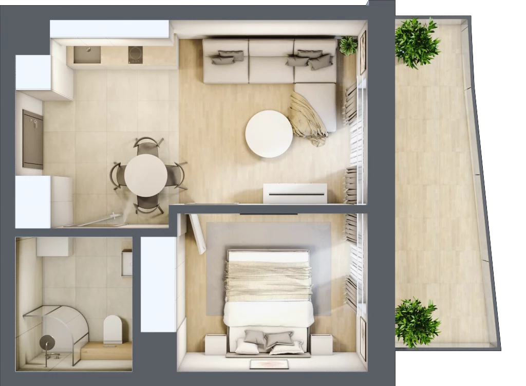 2 pokoje, lokal inwestycyjny 34,38 m², piętro 3, oferta nr C4.11, Aquamarina 3, Międzyzdroje, ul. Gryfa Pomorskiego 80 b