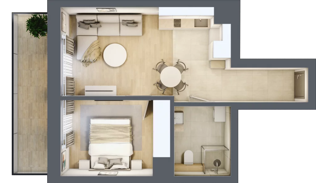 2 pokoje, lokal inwestycyjny 37,76 m², piętro 1, oferta nr C2.06, Aquamarina 3, Międzyzdroje, ul. Gryfa Pomorskiego 80 b