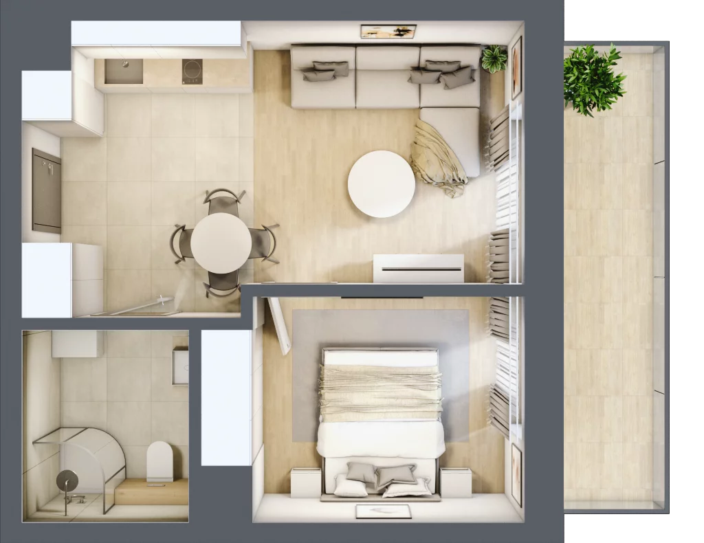 2 pokoje, lokal inwestycyjny 34,38 m², piętro 4, oferta nr C5.01, Aquamarina 3, Międzyzdroje, ul. Gryfa Pomorskiego 80 b