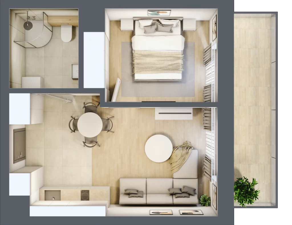 2 pokoje, lokal inwestycyjny 34,37 m², piętro 4, oferta nr D5.01, Aquamarina 3, Międzyzdroje, ul. Gryfa Pomorskiego 80 b