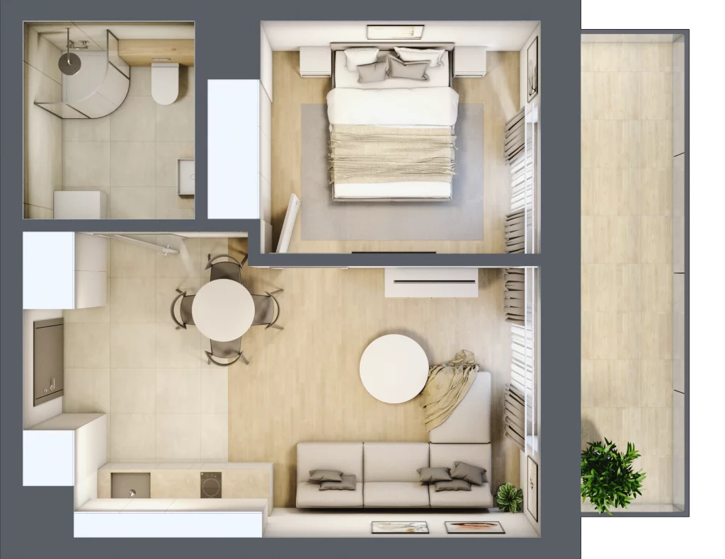 2 pokoje, lokal inwestycyjny 34,37 m², piętro 3, oferta nr D4.01, Aquamarina 3, Międzyzdroje, ul. Gryfa Pomorskiego 80 b