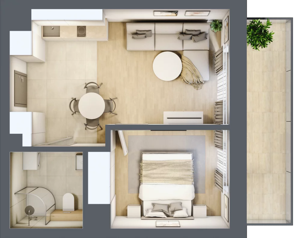 2 pokoje, lokal inwestycyjny 34,30 m², piętro 3, oferta nr D4.10, Aquamarina 3, Międzyzdroje, ul. Gryfa Pomorskiego 80 b