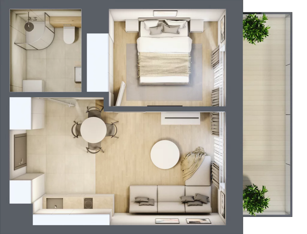 2 pokoje, lokal inwestycyjny 34,35 m², parter, oferta nr D1.01, Aquamarina 3, Międzyzdroje, ul. Gryfa Pomorskiego 80 b