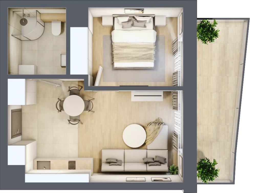 2 pokoje, lokal inwestycyjny 34,38 m², piętro 2, oferta nr D3.11, Aquamarina 3, Międzyzdroje, ul. Gryfa Pomorskiego 80 b