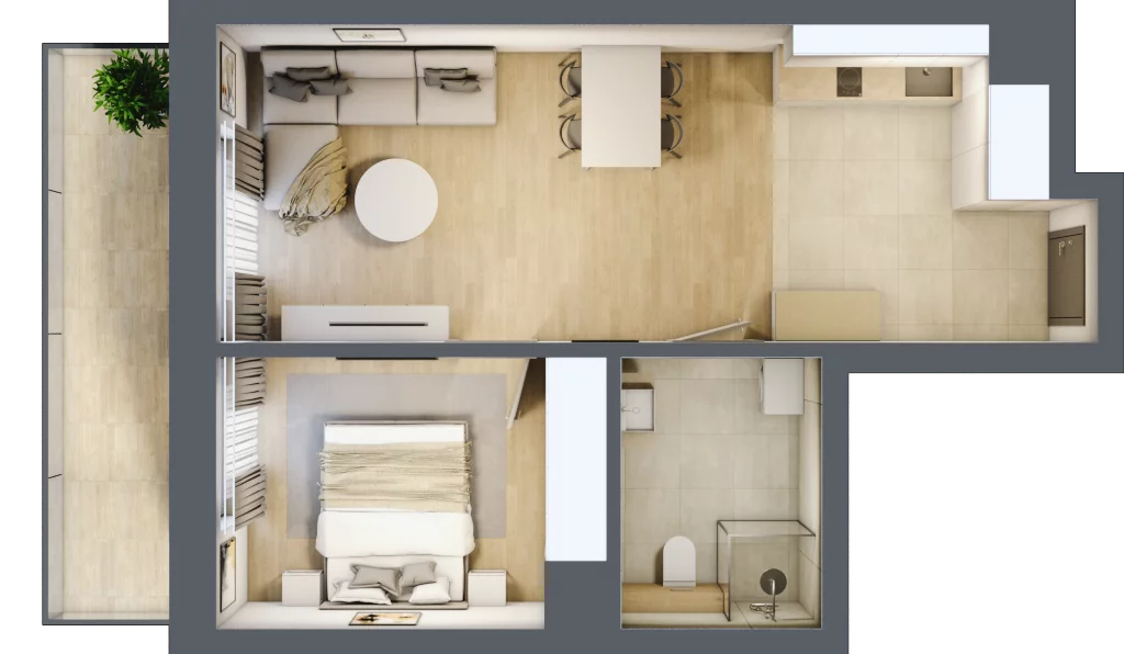 2 pokoje, lokal inwestycyjny 42,26 m², piętro 3, oferta nr D4.06, Aquamarina 3, Międzyzdroje, ul. Gryfa Pomorskiego 80 b