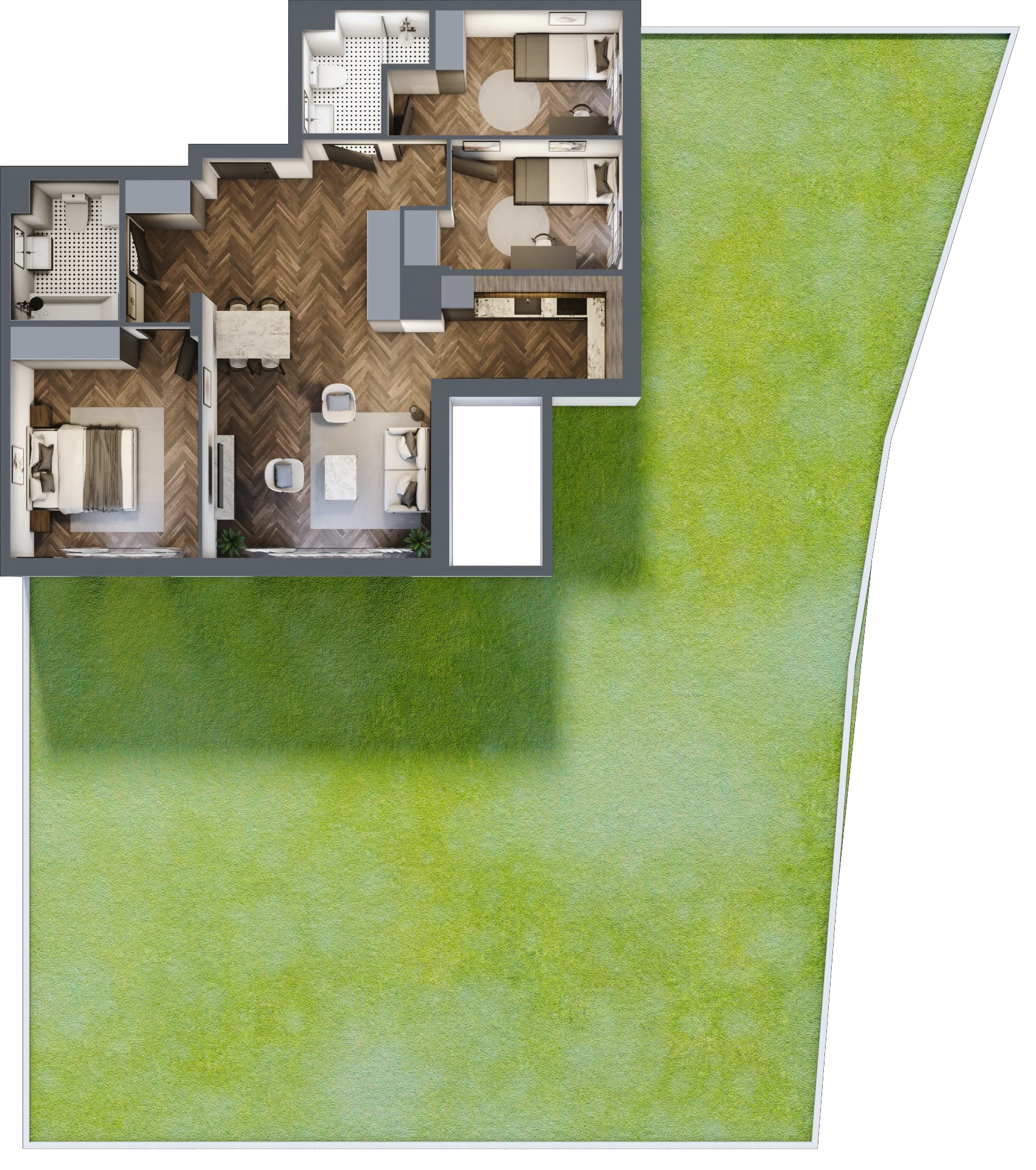 4 pokoje, mieszkanie 81,53 m², parter, oferta nr D003, Zielono MI II, Warszawa, Mokotów, Siekierki, ul. Polska 10