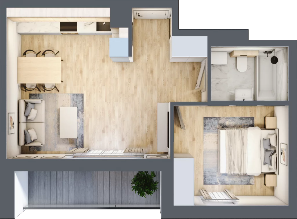 2 pokoje, mieszkanie 42,61 m², piętro 1, oferta nr A/10, Kijowska 17, Warszawa, Praga Północ, Szmulki, ul. Kijowska 17