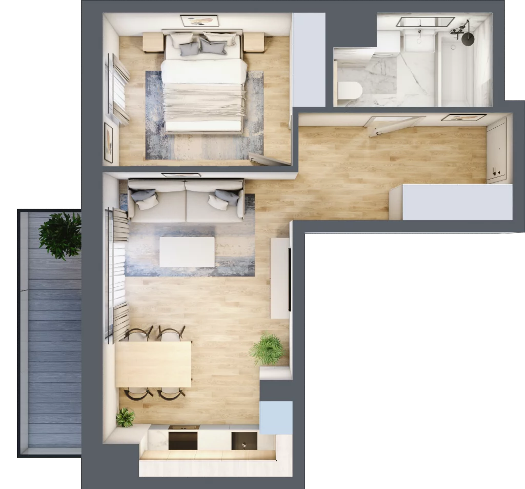 2 pokoje, mieszkanie 41,27 m², piętro 6, oferta nr A/47, Kijowska 17, Warszawa, Praga Północ, Szmulki, ul. Kijowska 17
