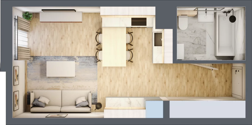 1 pokój, mieszkanie 30,23 m², piętro 1, oferta nr B/66, Kijowska 17, Warszawa, Praga Północ, Szmulki, ul. Kijowska 17
