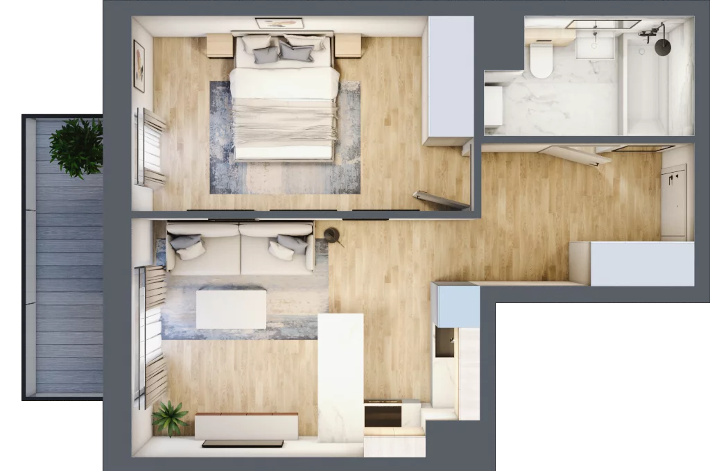 2 pokoje, mieszkanie 41,57 m², piętro 6, oferta nr B/109, Kijowska 17, Warszawa, Praga Północ, Szmulki, ul. Kijowska 17