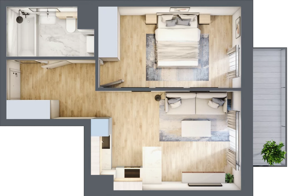 2 pokoje, mieszkanie 41,99 m², piętro 6, oferta nr B/113, Kijowska 17, Warszawa, Praga Północ, Szmulki, ul. Kijowska 17