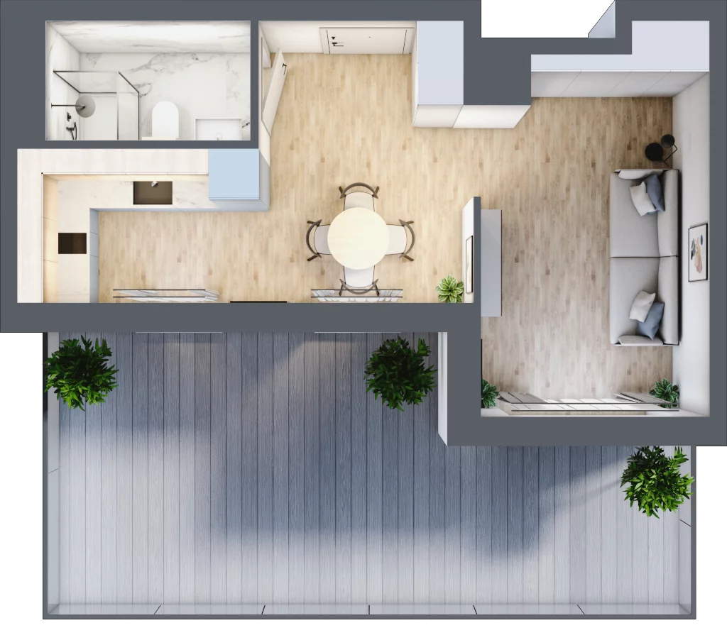 1 pokój, apartament inwestycyjny 29,62 m², piętro 4, oferta nr C/403, Apartamenty Bałtyk - komfortowe lokale nad morzem, Jastrzębia Góra, ul. Jantarowa 3