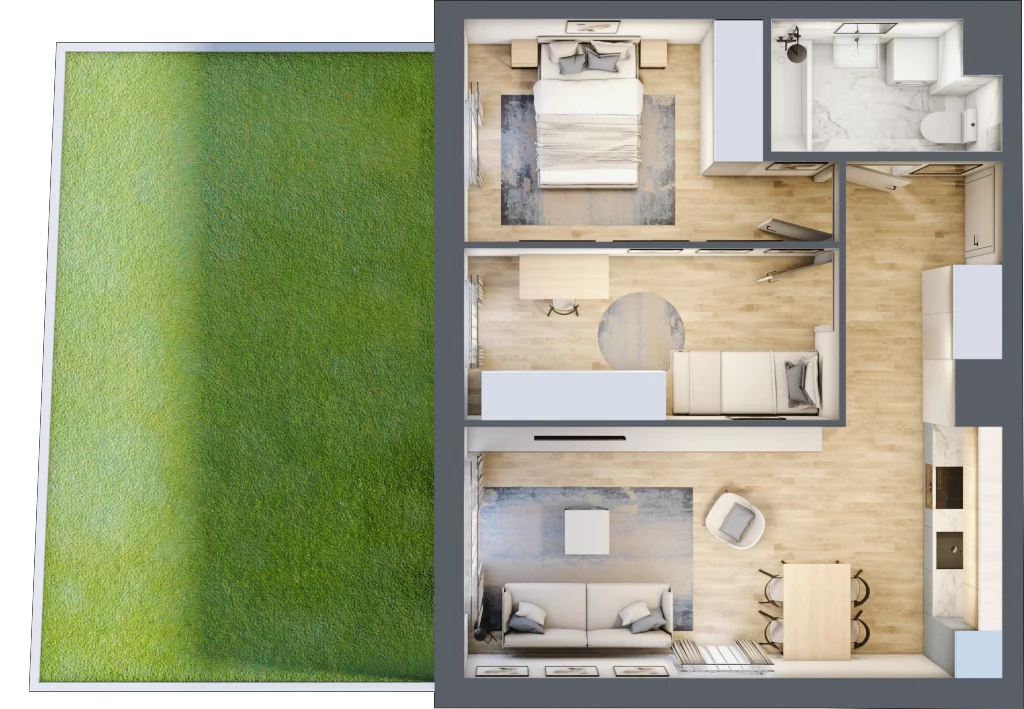 3 pokoje, mieszkanie 55,52 m², piętro 1, oferta nr 3, Nova Dworcowa Apartamenty, Mszczonów, ul. Dworcowa 40
