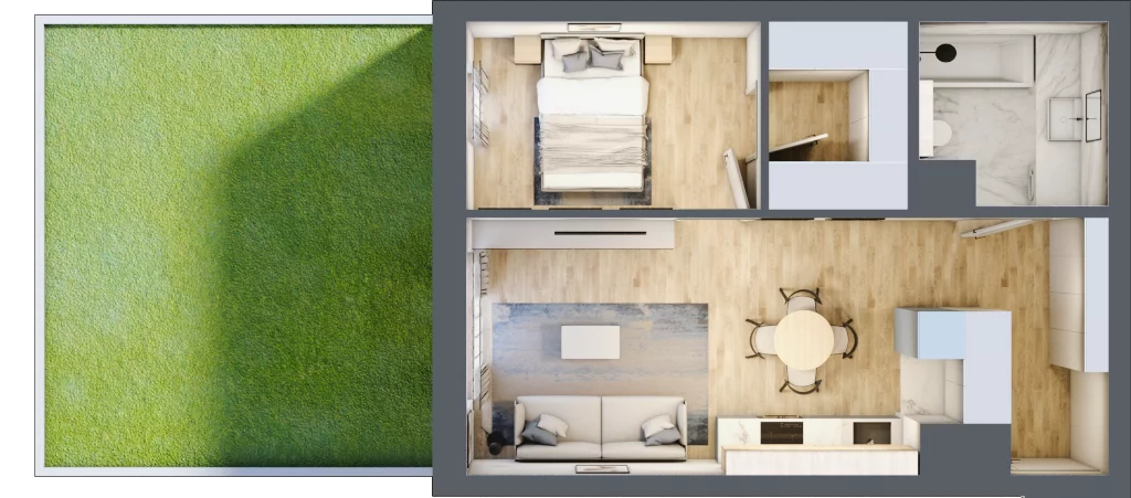 2 pokoje, mieszkanie 43,71 m², piętro 1, oferta nr C.0.5, Apartamenty Widok etap II, Skierniewice, Widok, ul. Armii Krajowej 63