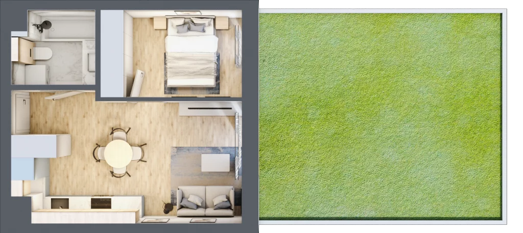 2 pokoje, mieszkanie 33,15 m², piętro 1, oferta nr D.0.2, Apartamenty Widok etap II, Skierniewice, Widok, ul. Armii Krajowej 63