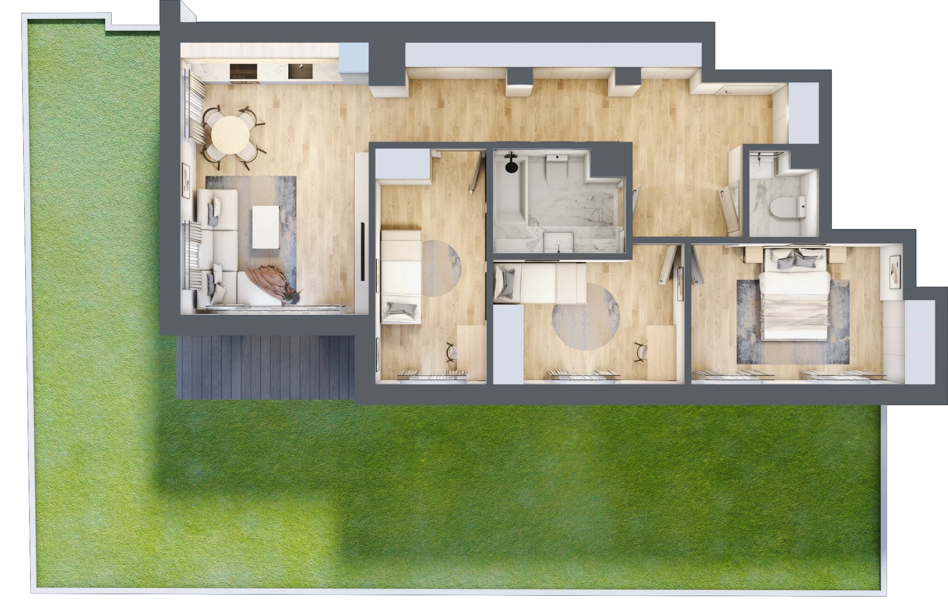 4 pokoje, mieszkanie 80,35 m², parter, oferta nr 1, Pod Klonami 11, Mińsk Mazowiecki, ul. Klonowa 27b