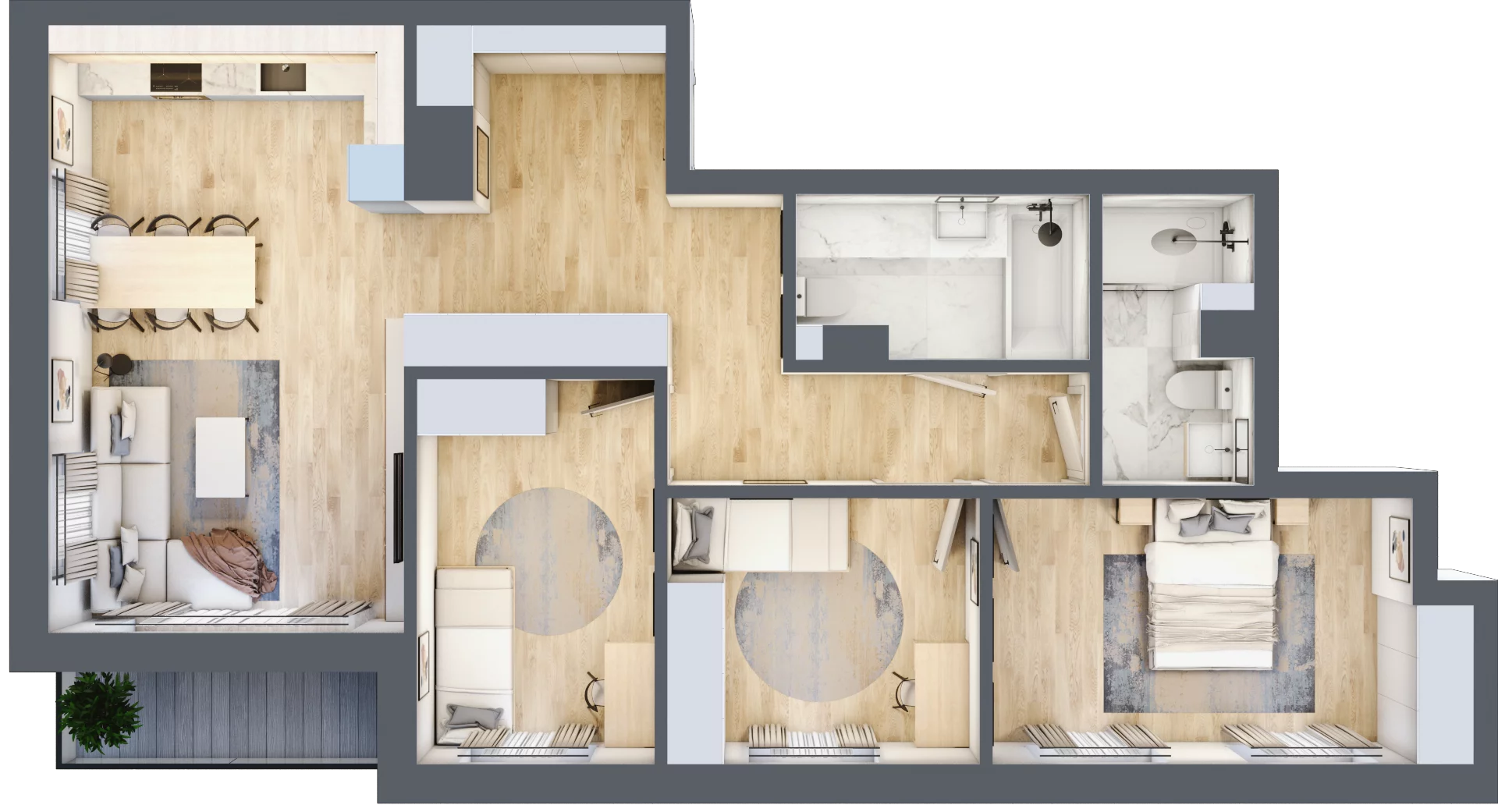 4 pokoje, mieszkanie 84,29 m², piętro 3, oferta nr 20, Pod Klonami 11, Mińsk Mazowiecki, ul. Klonowa 27b