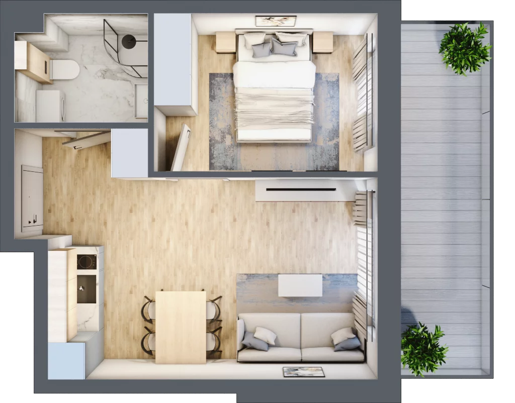 2 pokoje, apartament inwestycyjny 33,08 m², parter, oferta nr J12, Jasna, Międzywodzie, ul. Jasna 1