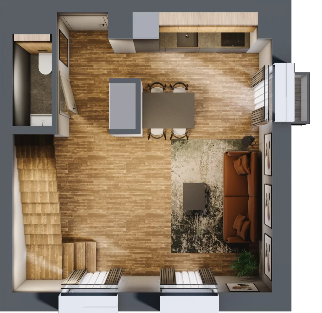 2 pokoje, mieszkanie 56,73 m², parter, oferta nr 4, Sprzeczna 6, Warszawa, Praga Północ, Stara Praga, ul. Sprzeczna 6