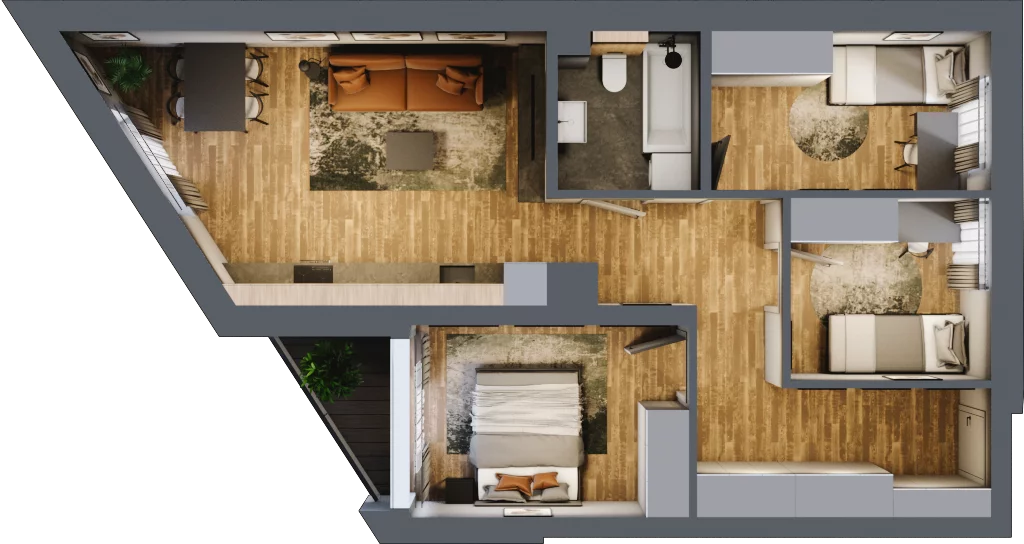 4 pokoje, mieszkanie 64,19 m², piętro 1, oferta nr 9, Sprzeczna 6, Warszawa, Praga Północ, Stara Praga, ul. Sprzeczna 6