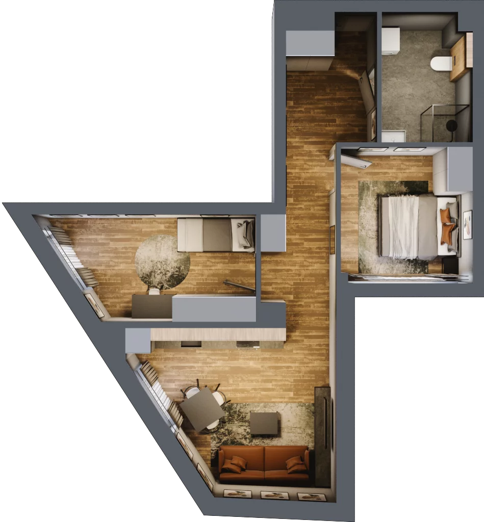 3 pokoje, mieszkanie 58,11 m², piętro 5, oferta nr 31, Sprzeczna 6, Warszawa, Praga Północ, Stara Praga, ul. Sprzeczna 6