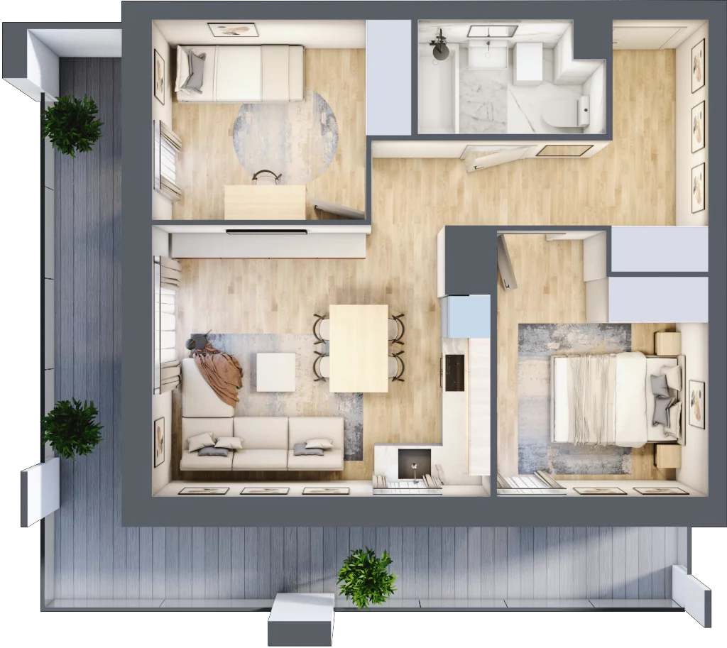 3 pokoje, mieszkanie 52,05 m², piętro 6, oferta nr A-B167, Warszawski Świt, Warszawa, Targówek, Bródno, ul. Warszawski Świt 5
