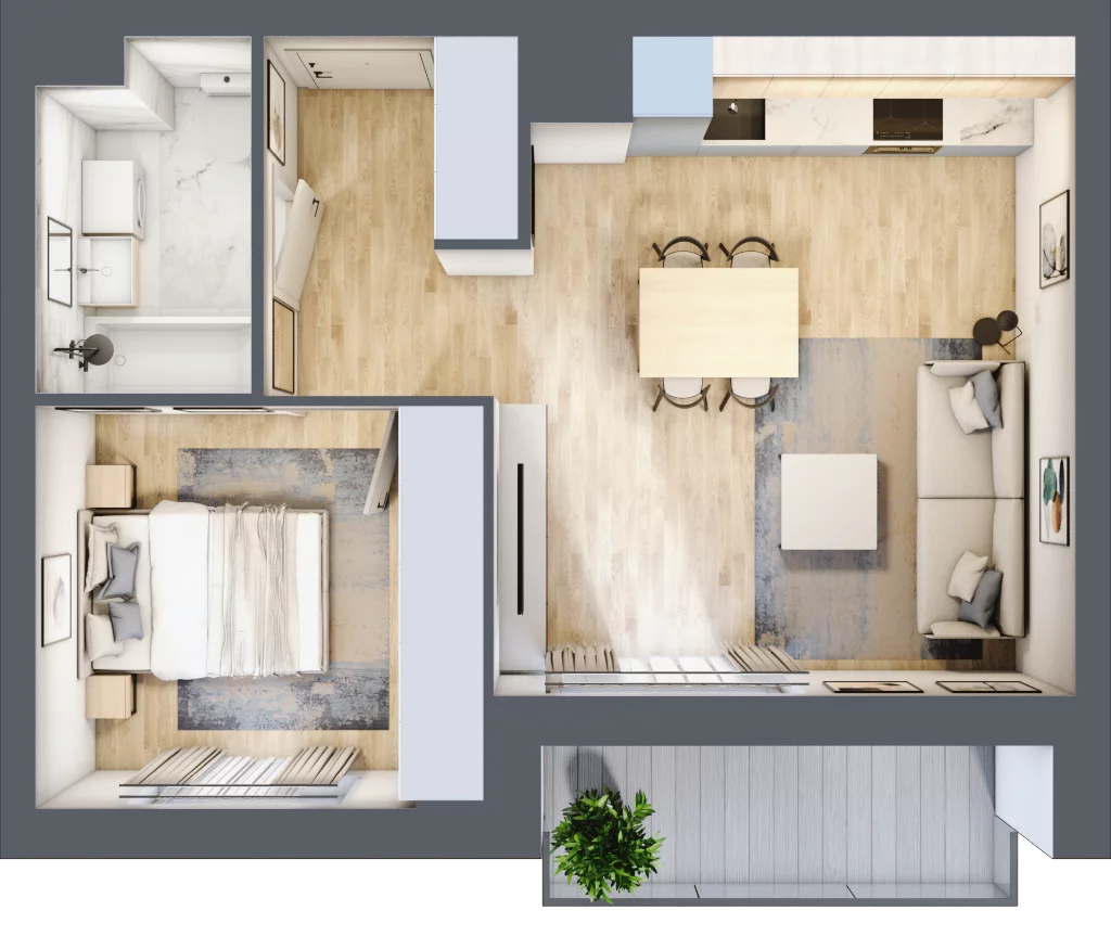 2 pokoje, mieszkanie 40,07 m², piętro 7, oferta nr E2-B117, Warszawski Świt Etap XI, Warszawa, Targówek, Bródno, ul. Warszawski Świt